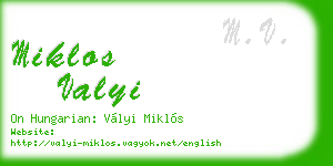 miklos valyi business card