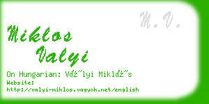 miklos valyi business card